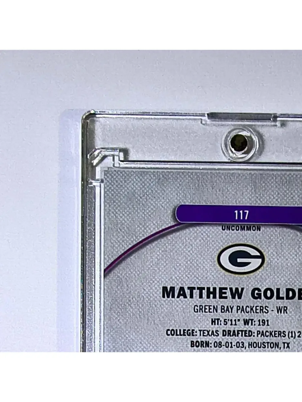 Matthew Golden Rookie 2025 Topps Finest NFL #117 Refractor Green Bay Packers